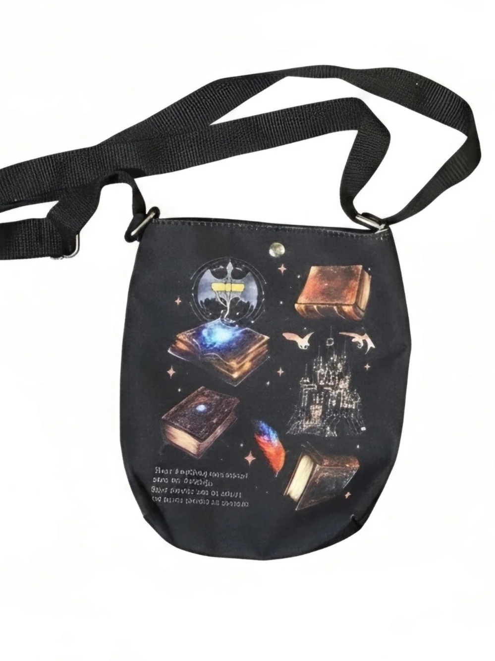 💥Black Crossbody Shoulder Bag with Motif